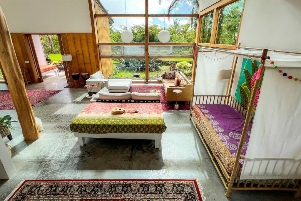 Jungle Haven Ocean Front Eco Villa On Fruit Farm Pahoa Bagian luar foto